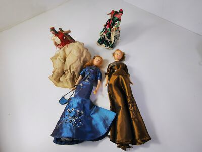 Konvolut 4 alte Puppen - verschiedene Stile, zum restaurieren - Vintage Sammlung