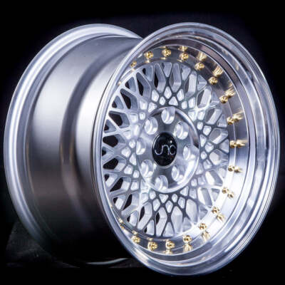 JNC 031 Silver Machined Face(Chrome Rivets) 16x8 4x100/4x114