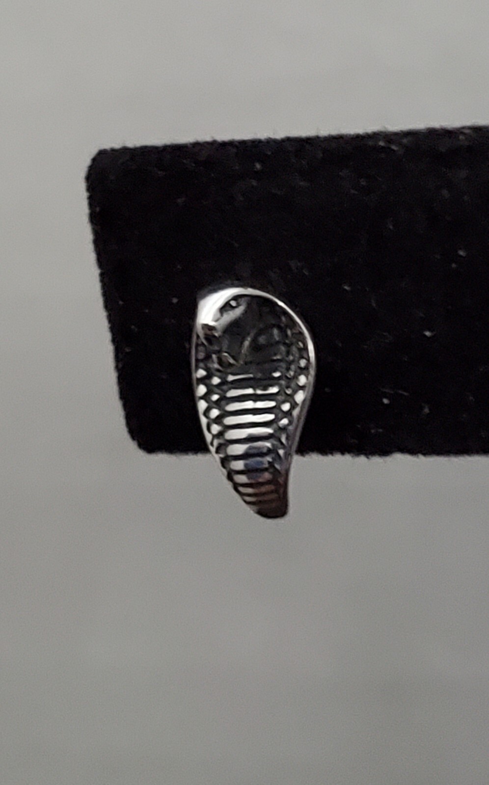 Unique Sterling Silver Tiny Cobra Stud Earrings - image 2