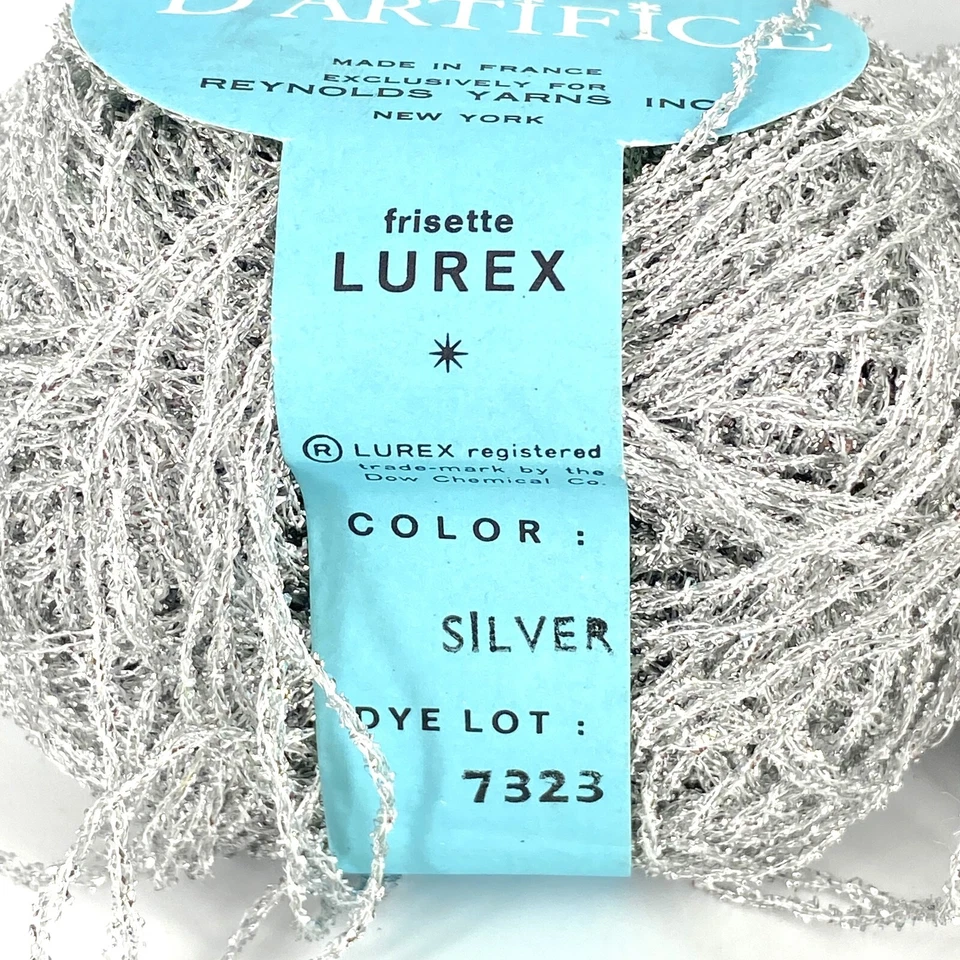 Reynolds Feu d'Artifice Yarn - Silver - 57% Viscose 43% Lurex - 20 gr - France - Image 3 of 4