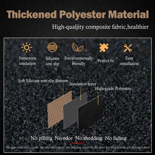 Dashboard Cover Interior Center Console Mat Pad Carpet For Mazda CX-5 CX-8 17-20 - Picture 4 of 16