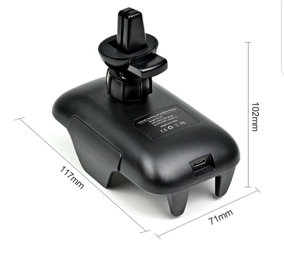 Wireless Car Mount One Touch3 Universal Phone Holder charger for Samsung &Iphone - Image 4 of 4