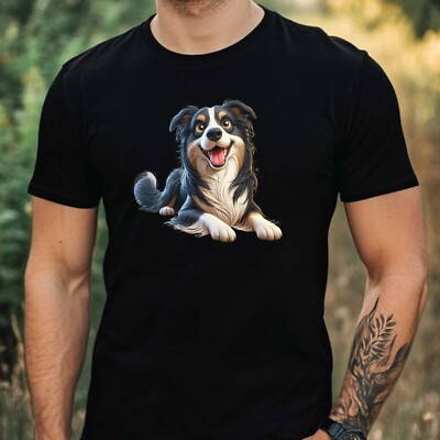 Herren T-Shirt Wunderlicher lustiger Hund Motiv Baumwolle Größe XS bis 5XL