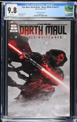Star Wars DARTH MAUL BLACK WHITE RED #1 CGC 9.8 RAHZZAH LTD 600 W/ COA