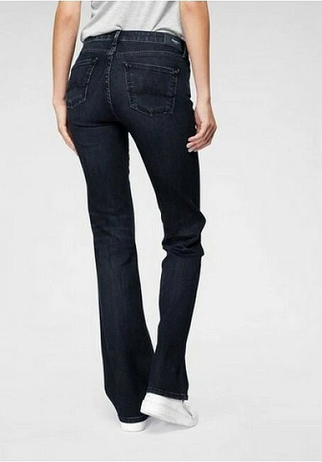 Pepe Jeans Aubrey Flare Mid Waist Damen Hose Weites Bein Stretch