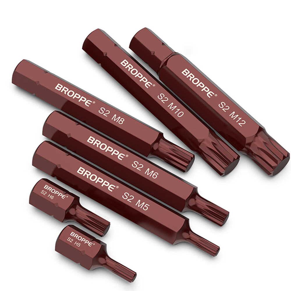 30mm/75mm M5-M12 XZN Triple Square Bits Set 12 Point Spline