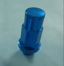 1 Tuner Lug Nut 12x1.5 Blue Wheel Nuts 3/4" Hex Closed End