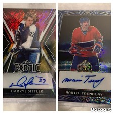 2024 Leaf Metal Hockey Legends Auto Darrryl Slitter 1/5 And Mario Tremblay 3/4