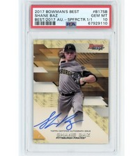 Marketplace image: 2017 Bowman's Best Shane Baz Auto Superfractor 1/1 PSA 10
