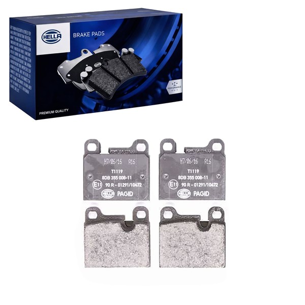 Hella BremsbelÄGe Hinten Vorne Passend FüR Porsche 911 912 | 8DB 355 008-1-image