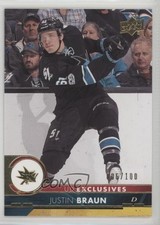2017-18 Upper Deck Exclusives 6/100 Justin Braun #154 uk2