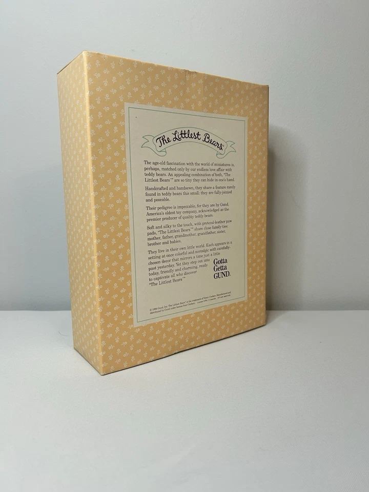 1994 Littlest Bears by Gund #7022 GRANDFATHER & GRANDSON, 2.75" Brand New in Box - Image 2 of 4