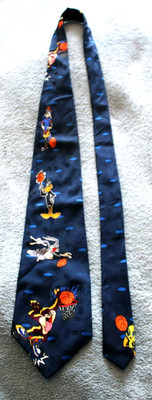 LOONEY TUNES MANIA TIE W/WARNER BROS. CHARACTERS 100% POLYESTER 58'' LONG 1995 #7
