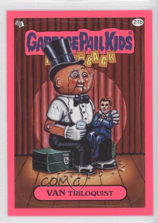 2011 Topps Garbage Pail Kids Pink #21b Van Triloquist front