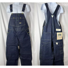 OshKosh B'Gosh Overalls 38x33 Union Made Vestbak USA Dark Blue Denim Vintage NEW