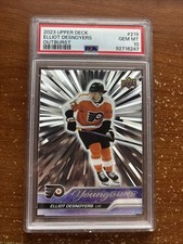 23-24 Upper Deck Series 1 Young Guns Outburst Silver Elliot Desnoyers PSA 10