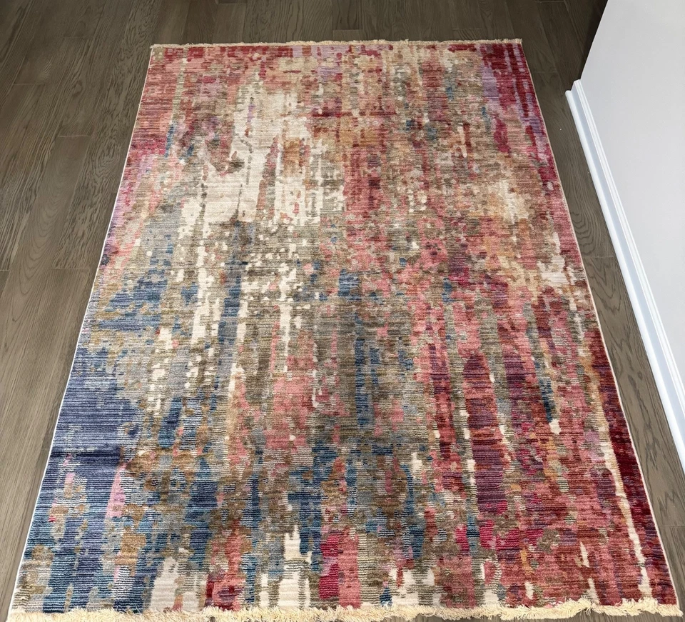 5x6ft Area Rug, Multicolor, Geometric, Excellent Condition, Pre-owned. - Image 2 of 4