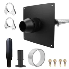 Generator Exhaust Extension Silencer Kit Insulated Through-Wall Mounting Plate
