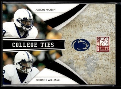2009 Donruss Elite College Ties Combos Black Aaron Maybin/Derrick Williams