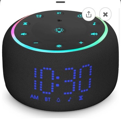 White Noise Alarm Clock Bluetooth Speaker Sound Machine