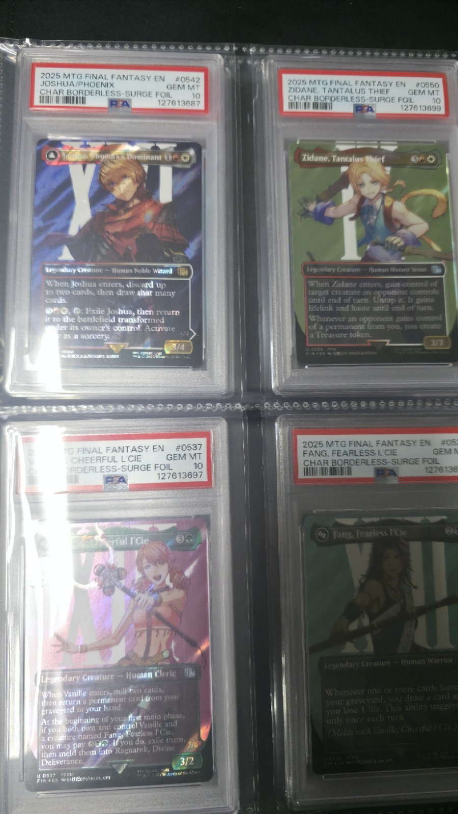 FINAL FANTASY Borderless Character Surge Foil 40 Card Complete PSA 10 ...