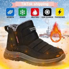 Men's Anti Slip Windproof Plush Ankle Boots - Winter Warm Short Snow Boots