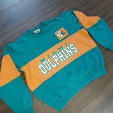 Vintage Miami Dolphins Nutmeg Mills Sweatshirt - Mens Large L - Vtg NfL USA