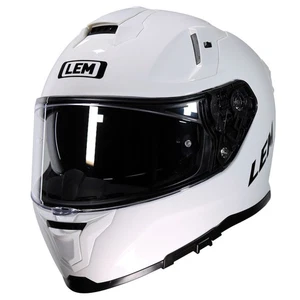 Lem VZN Full-Face Motorcycle Helmet Plain White