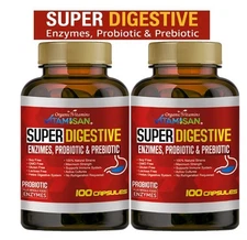 Probiotics 100 Billion CFU Potency Digestive Inmune Health 200 Capsules USA 2 Pk