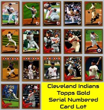 Cleveland Indians Topps Gold Serial Numbered #/2009 Baseball Card Lot (17) NM
