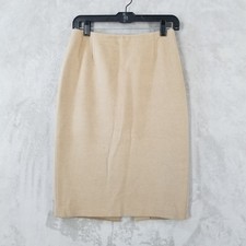 Theory Pencil Skirt Beige Size 8 Wool Angora Cashmere Career Office Quiet Luxury