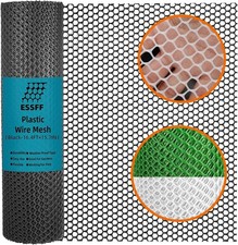 Pet  Garden Safeguard - 15.7IN x 16.4FT Roll - Black Plastic Netting