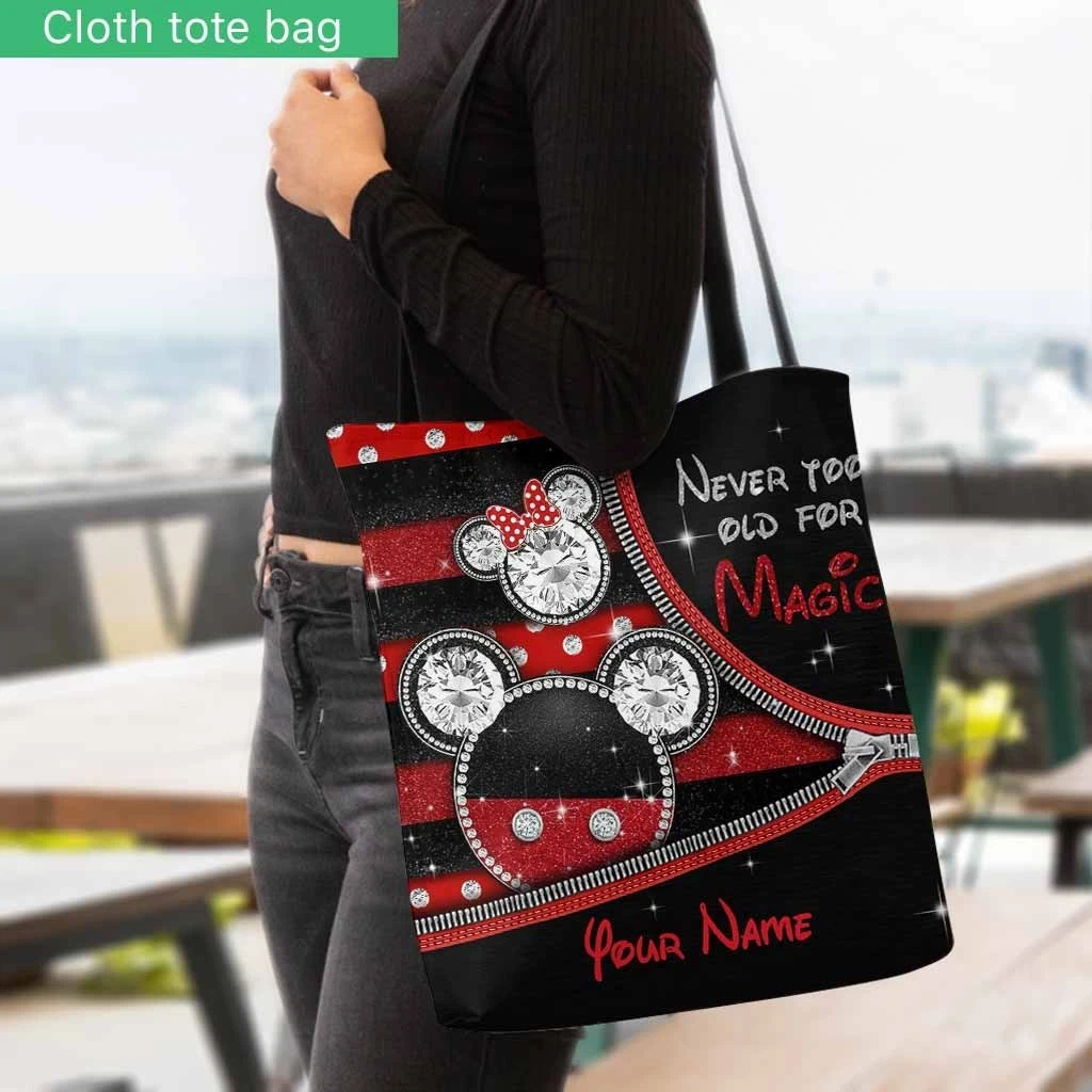 Magical Mouse Ears - Personalized Tote Bag With 3D Pattern Print