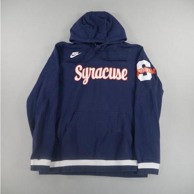 Nike Blue Syracuse Basketball Retro Club Fleece Pullove Hoodie Mens Size XL