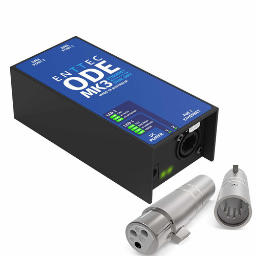 Enttec POE ODE Mk3 70407 DMX / RDM Interface with 5P Male to 3P Female Adapter - Picture 1 of 9
