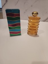 AVON Skin So Soft Bath Oil 2 Oz. 1991 Vintage NEW Gift Box Brocade Glass SSS