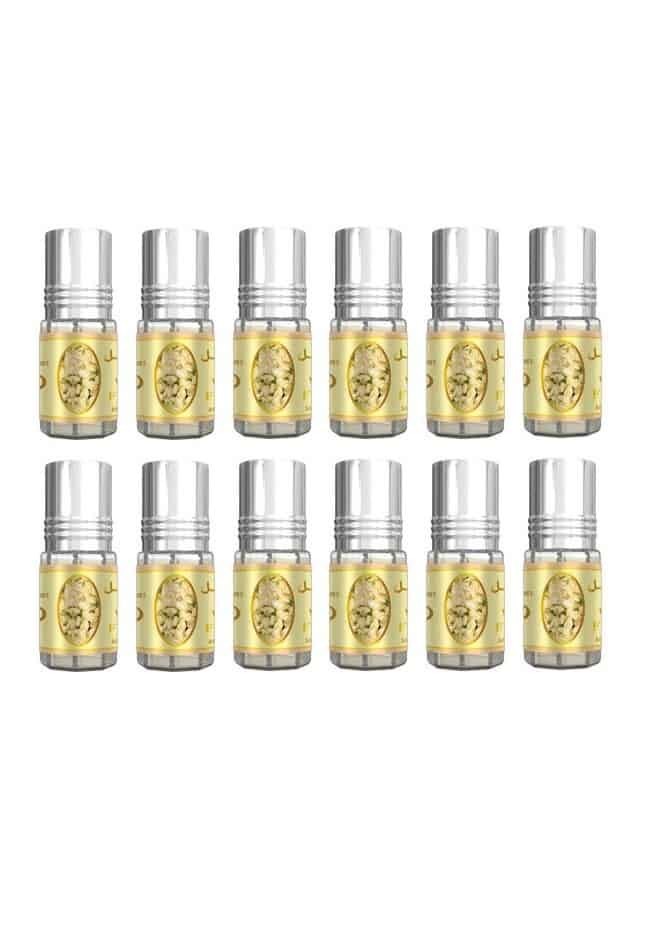 Huile parfumée Al Rehab coffret de parfum musc et ambre 12 x 3ml