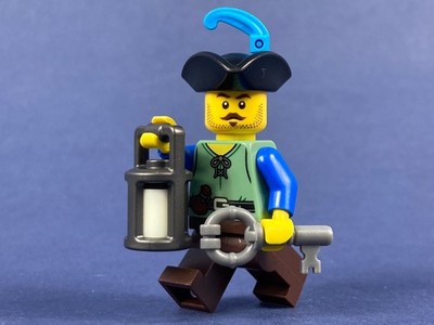 LEGO  Figur Pirat Nachtwächter Laterne glow Soldat  Ritter 10320 Eldorado MOC #1