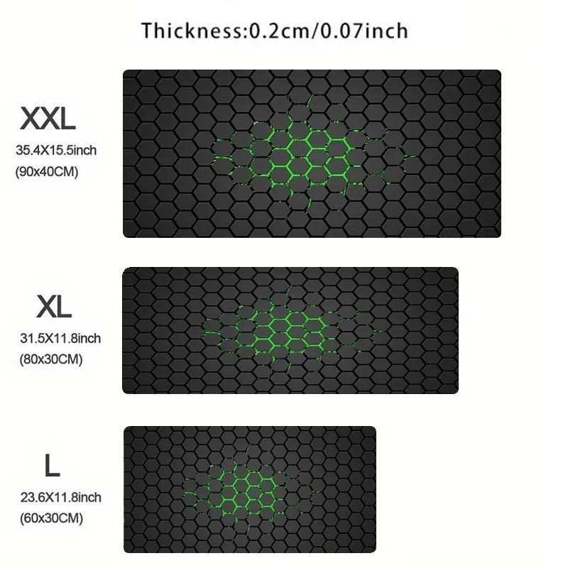 Hexagon XXL Mousepad for Computer Desk – Soft Gamer Keyboard Pad Office USA SALE - Image 4