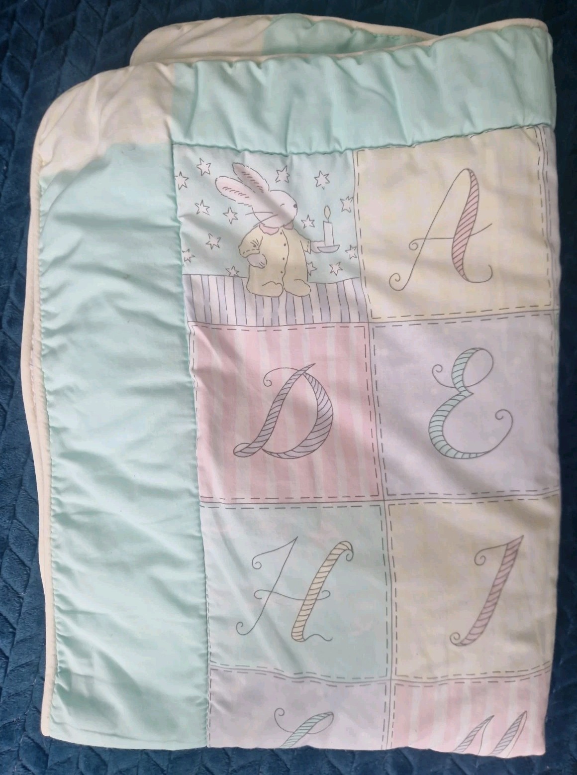 Trapunta leggera Mothercare vintage ABC alfabeto 2690771 coniglietto Regno Unito 70x95 cm 12 mesi + foto 2