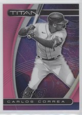2021 Panini Chronicles Titan Pink Prizm 7/50 Carlos Correa #21 1x1