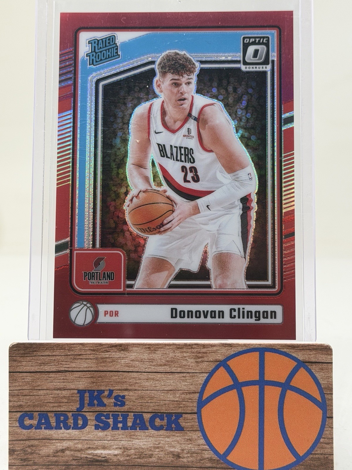 2024-25 Panini Donruss Optic Donovan Clingan Rated Rookie Red /99 #272