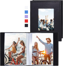 Vienrose Small Photo Album 4X6 Holds 52 Photos, 2 Pack Mini Leather Photo Album