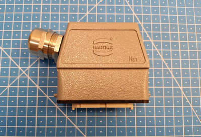 HARTING Han 16A-GG-M25 Set:Gehäuse 19200160546 +Einsatz+Metall Verschraubung NEU