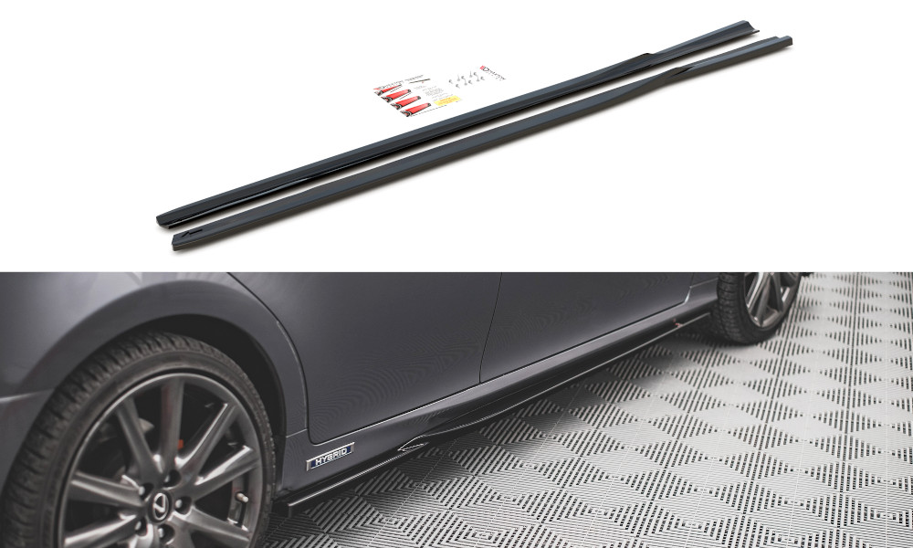 Rajouts bas de caisse Lexus GS F Sport Mk4 L10 Maxton jupe latérale noir