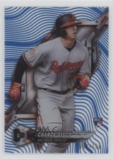 2018 High Tek Pattern 1 Waves/Diagonals Blue Rainbow Foil /150 Chance Sisco 13u1