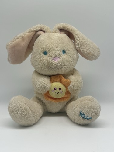 Vintage Eden Plush Bunny Rabbit "Rae" with Sun Flower Rattle Toy Stuffed Animal