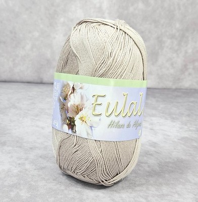 Eulali 100grs Omega Bright 100% Egyptian Cotton Crochet Kitting Yarn Light Gray