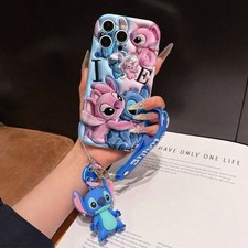 Disney Lilo and Stitch 3D Fluffy Phone Case with Free Cute Stitch Bracelet Lanya