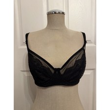 Victoria s Secret Dream Angels Lace Balconette Bra Black 34D Underwire Unlined